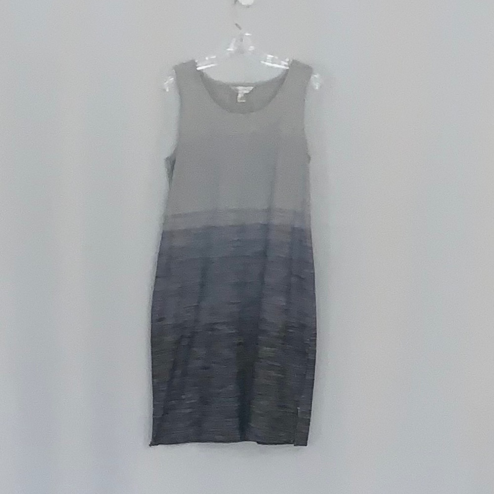Christopher & Banks Gray Ombre Sleeveless Knit Dress